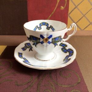 Royal Adderley Nova Scotia Tartan Teacup Duo